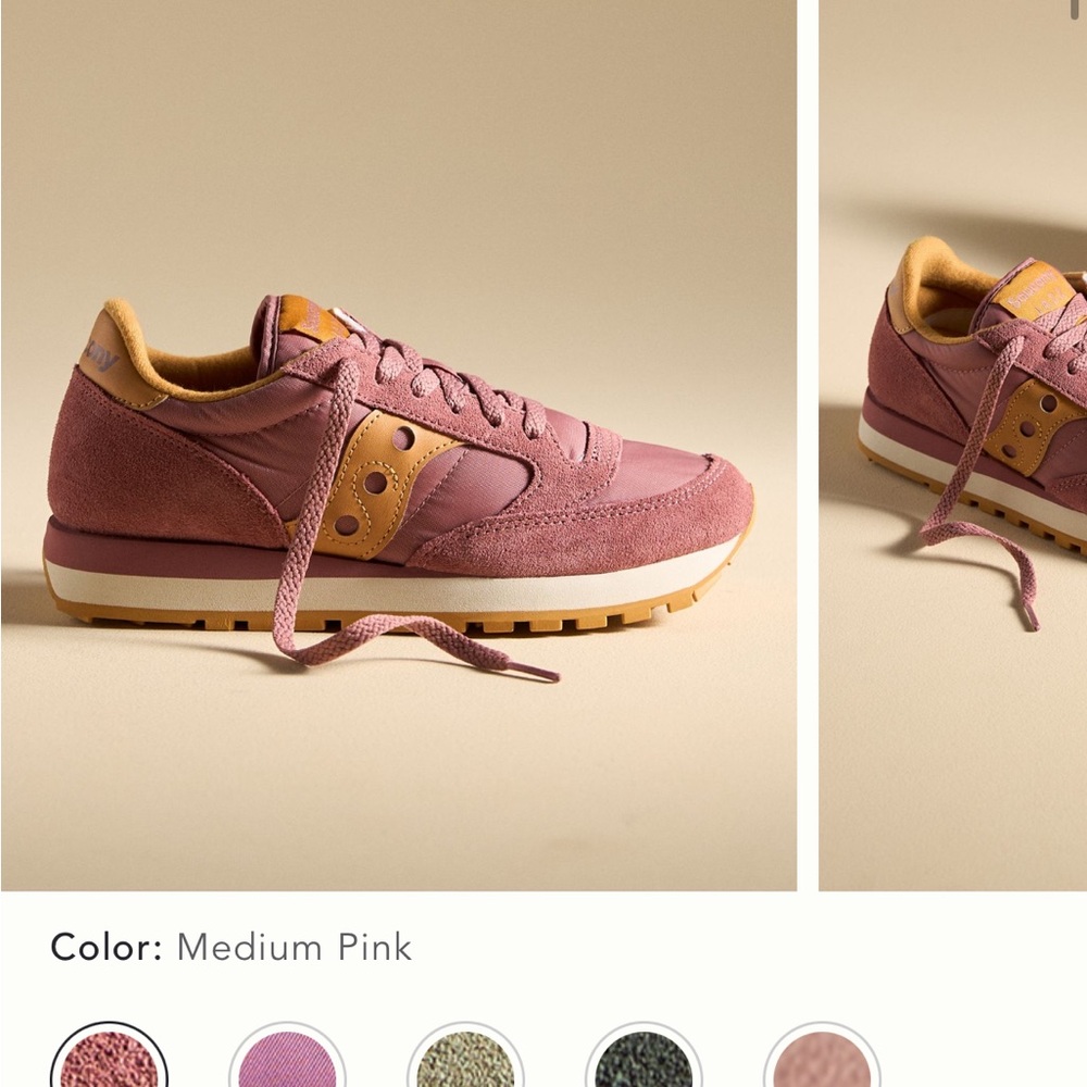 Saucony Women's Sneakers in Medium Pink and Tan